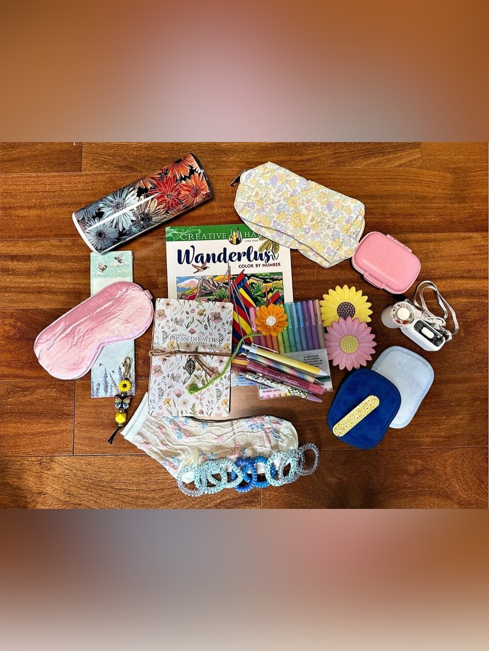 Vibrant Self Care Bundle with Coloring Book and tumbler.